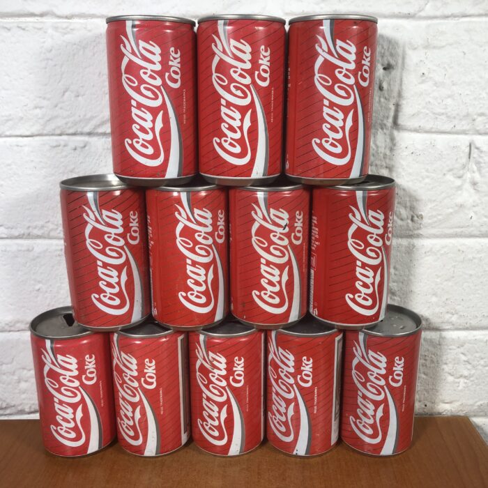 Lot 124: Complete Set of Vintage Coca Cola Cans (No.1-No.12 in a Series of Coca Cola Memorabilia Advertisements) - Image 7