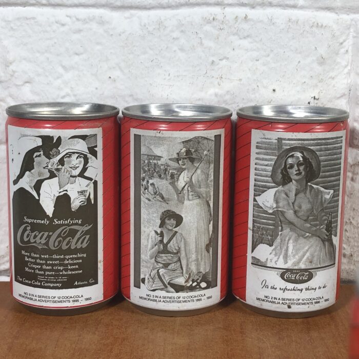 Lot 124: Complete Set of Vintage Coca Cola Cans (No.1-No.12 in a Series of Coca Cola Memorabilia Advertisements) - Image 3