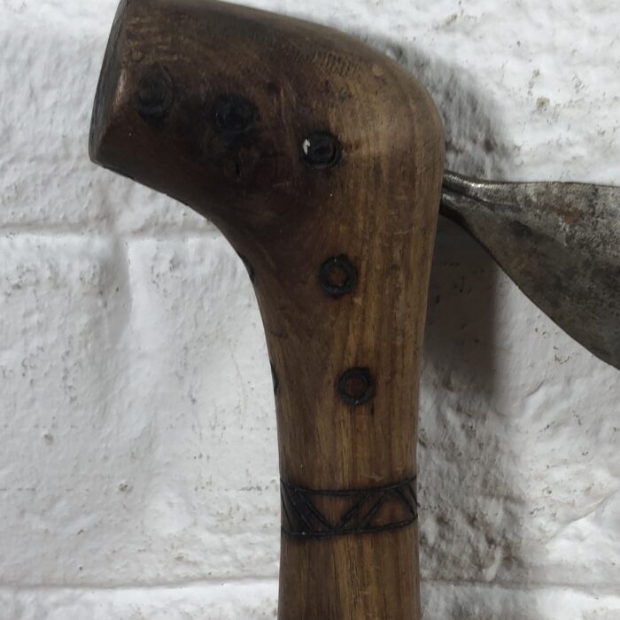 Vintage African War Club with Hidden Knife - Image 3