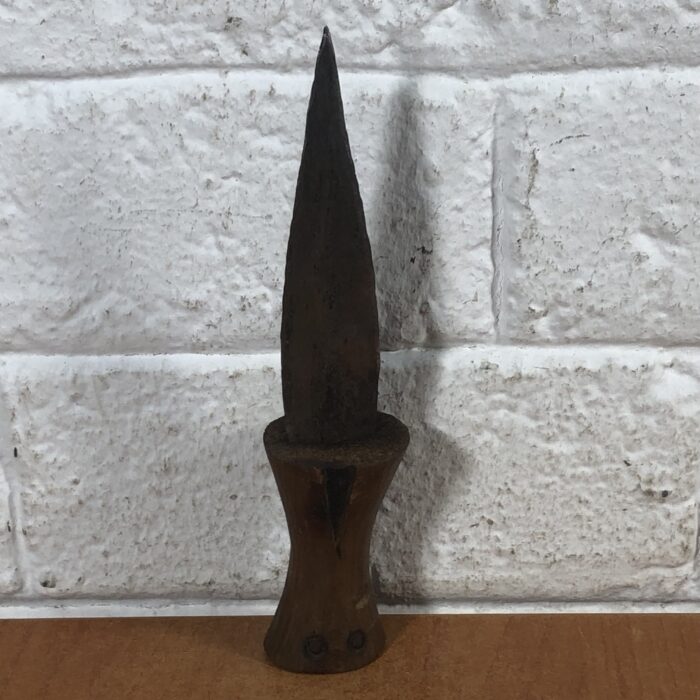 Vintage African War Club with Hidden Knife - Image 7