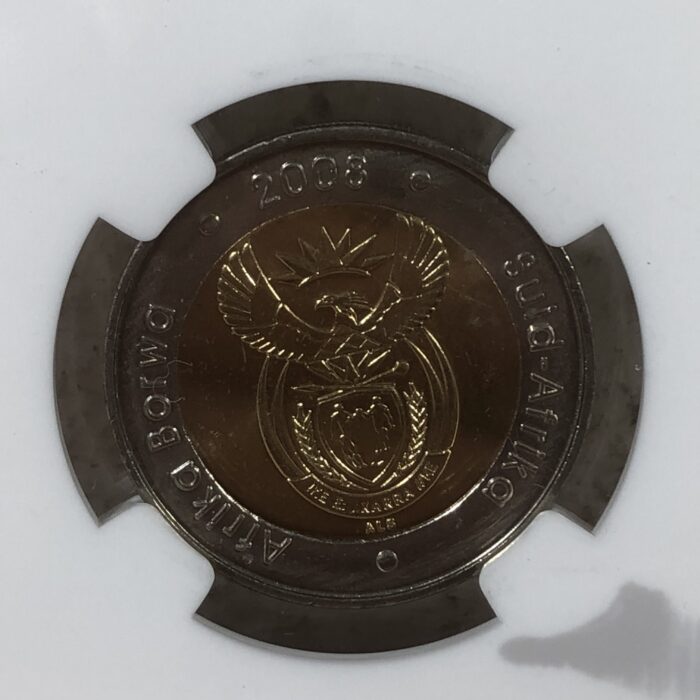 2008 Nelson Mandela 90th Birthday 5 Rand Coin (Graded MS67 by NGC) - Image 6