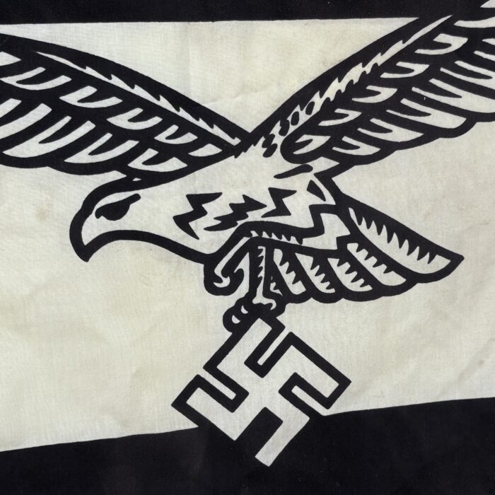 Lot 95: Vintage 1940s WW2 German Luftwaffe Flag - Image 3