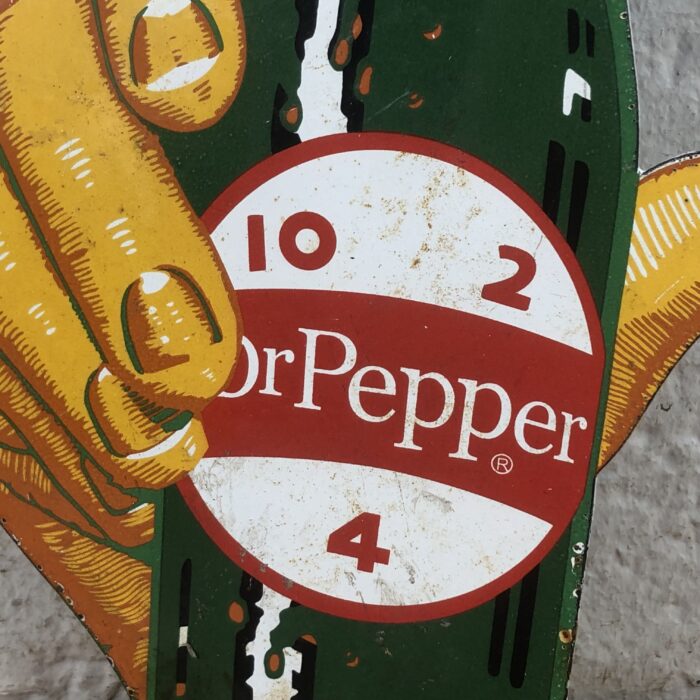 Vintage Enamel Dr Pepper Sign - Image 3