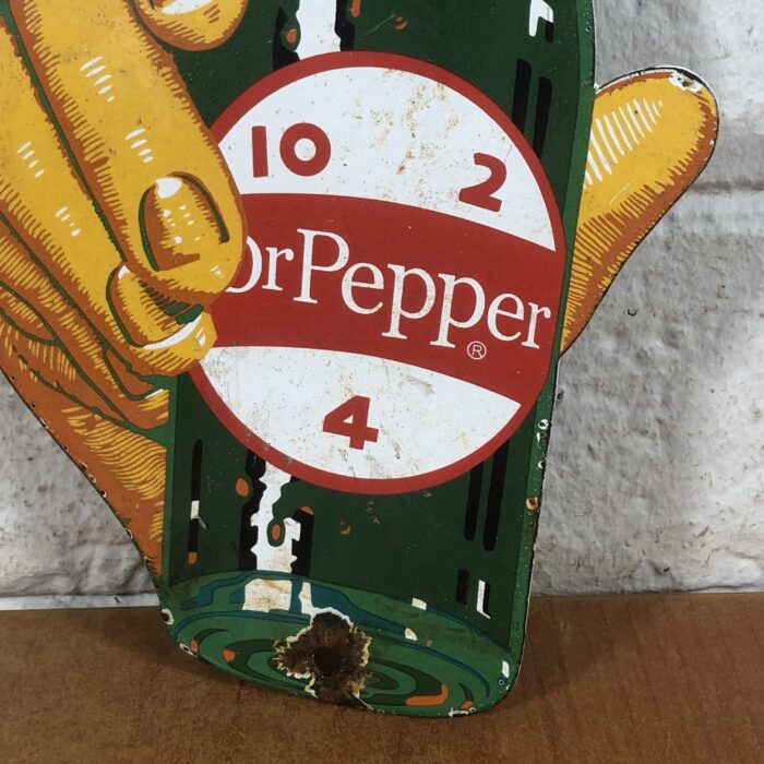 Vintage Enamel Dr Pepper Sign - Image 4