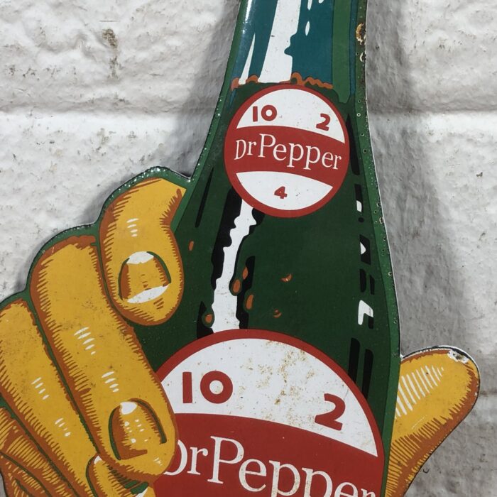 Vintage Enamel Dr Pepper Sign - Image 6