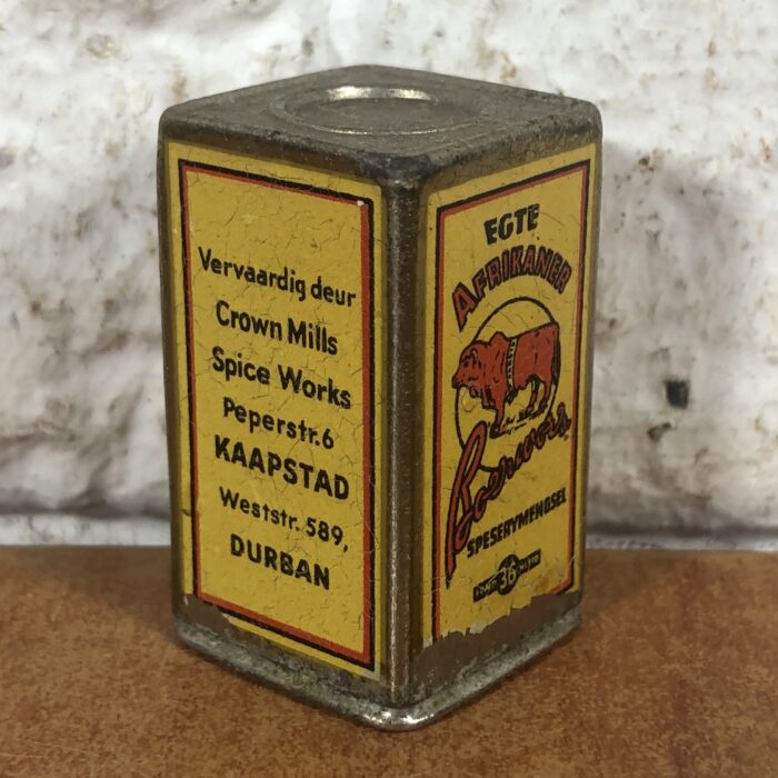 Miniature Vintage 'Egte Afrikander Boerewors' Salesman Sample Tin