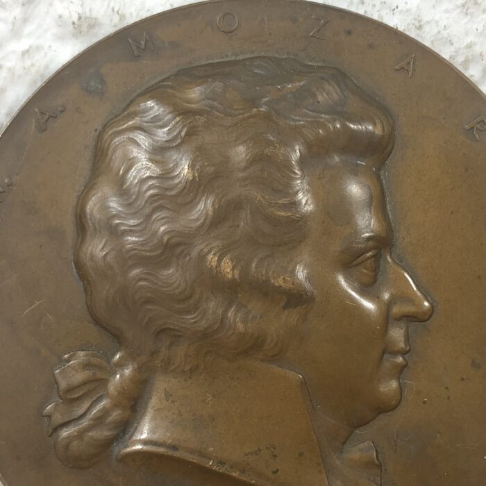 Vintage 'Mozart' Commemorative Bronze Medallion - Image 2