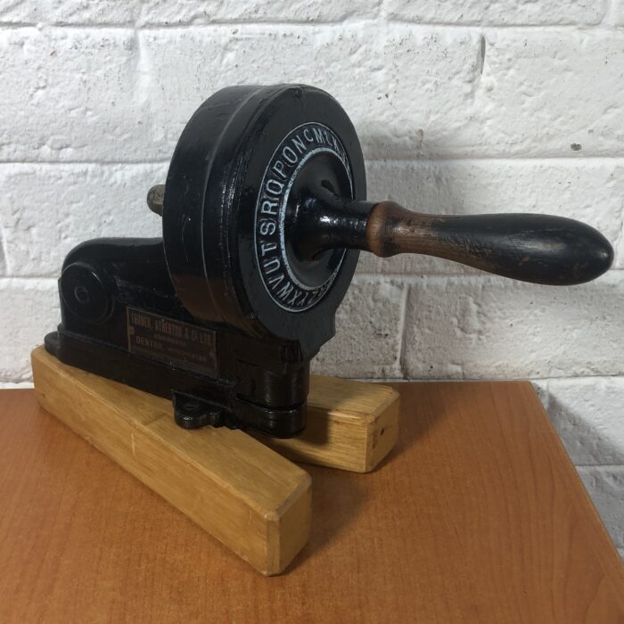 Vintage 1890s Cast Iron Initial Perforating Machine (Made in Manchester, England)