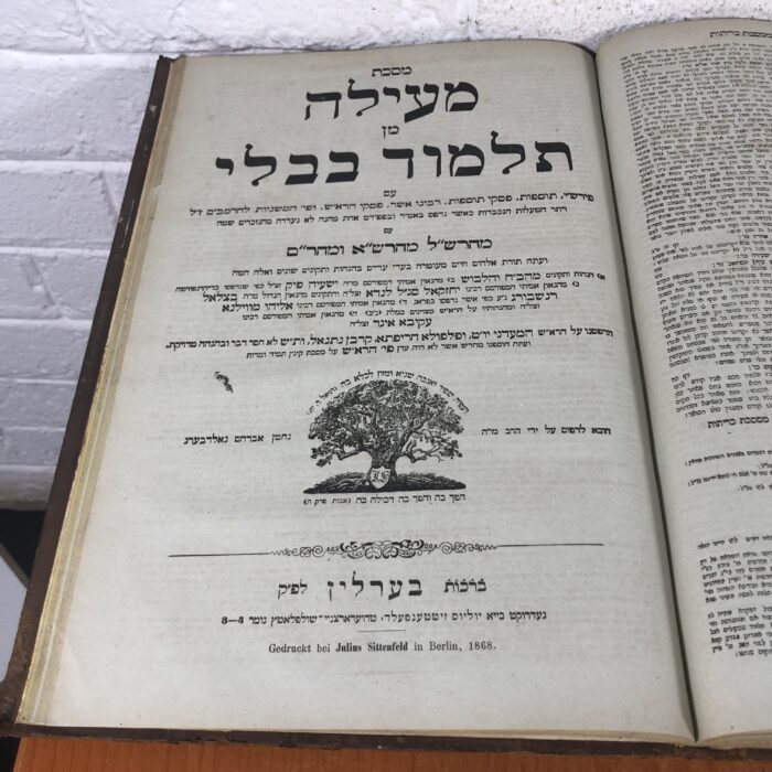 RARE Large Antique 1860s Jewish Talmud (United Hebrew Institutions of Krugersdorp) - Image 7