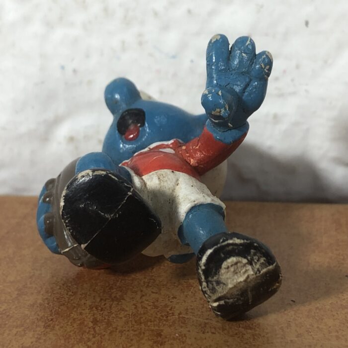 Vintage Peyo Rugby Smurf Figurine - Image 5