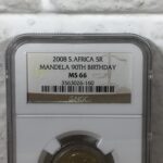 2008 Nelson Mandela 90th Birthday 5 Rand Coin (Graded MS66 by NGC) - Image 2