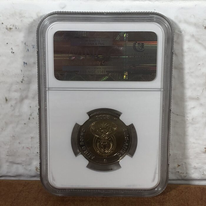2008 Nelson Mandela 90th Birthday 5 Rand Coin (Graded MS66 by NGC) - Image 5