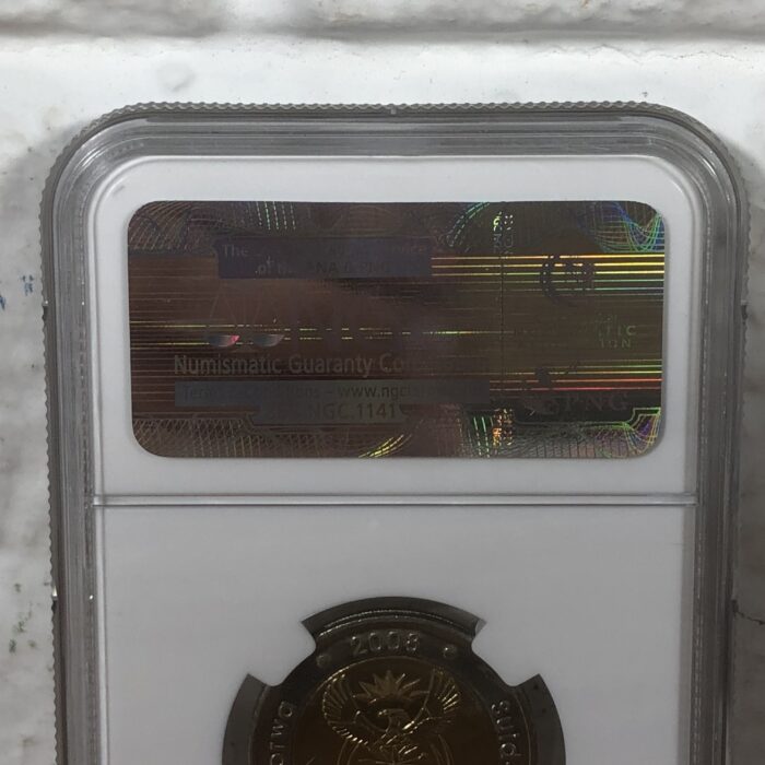 2008 Nelson Mandela 90th Birthday 5 Rand Coin (Graded MS66 by NGC) - Image 6