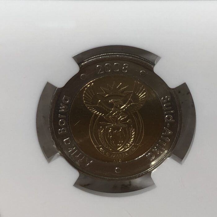 2008 Nelson Mandela 90th Birthday 5 Rand Coin (Graded MS66 by NGC) - Image 8