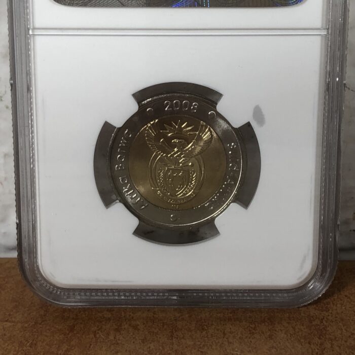 2008 Nelson Mandela 90th Birthday 5 Rand Coin (Graded MS67 by NGC) - Image 7