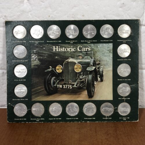 Vintage 1970s Shell Historic Cars Coin Collection