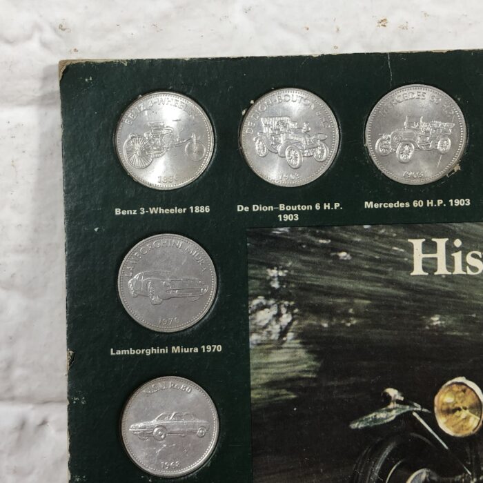 Vintage 1970s Shell Historic Cars Coin Collection - Image 2