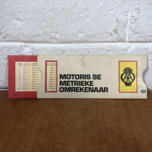 Vintage AA Motorist's Metric Converter