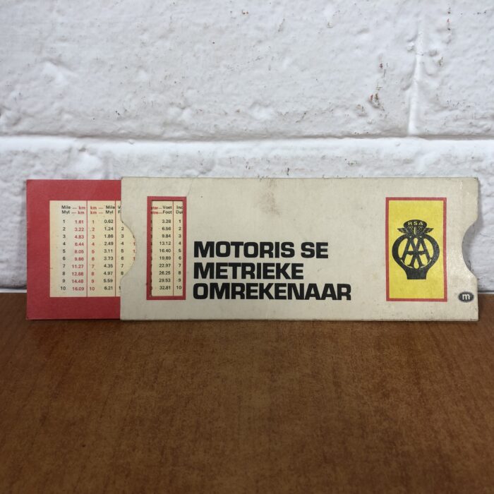 Vintage AA Motorist's Metric Converter
