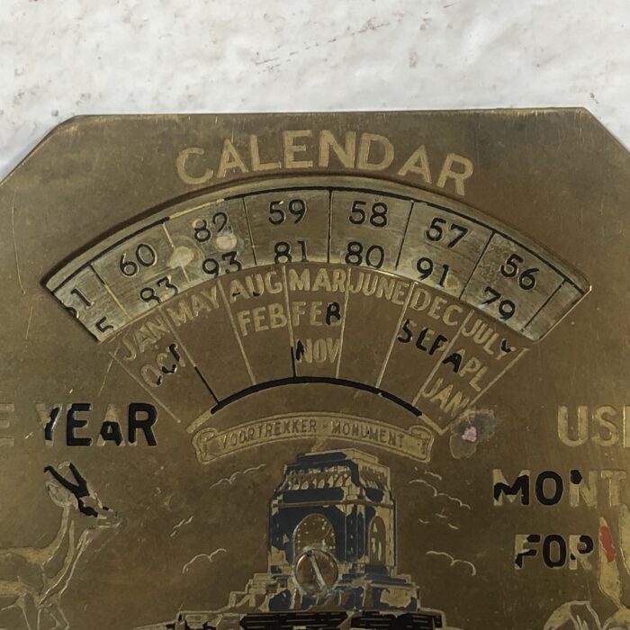 Vintage Brass Perpetual Calender (1947-1996) - Image 2