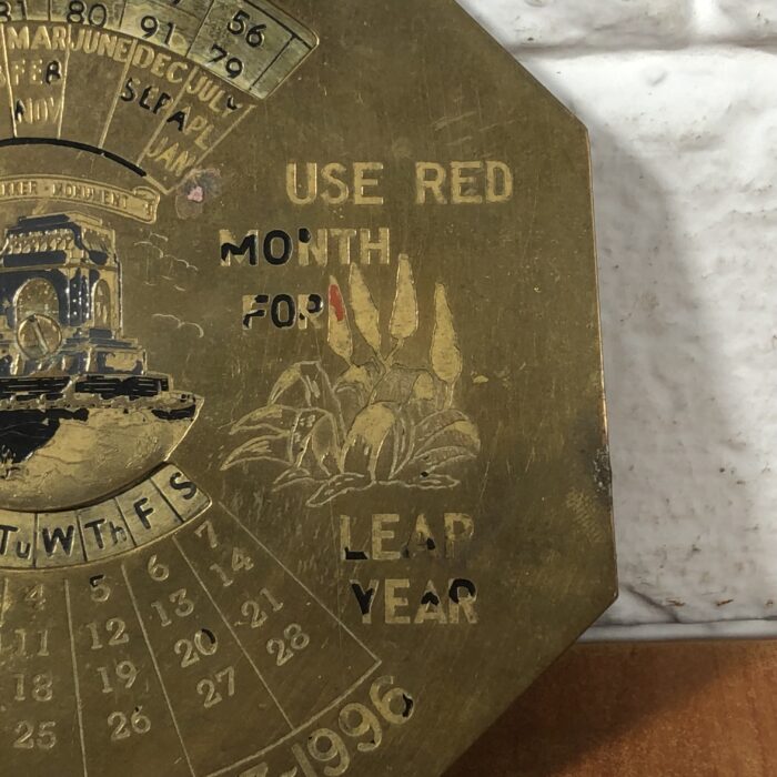 Vintage Brass Perpetual Calender (1947-1996) - Image 5