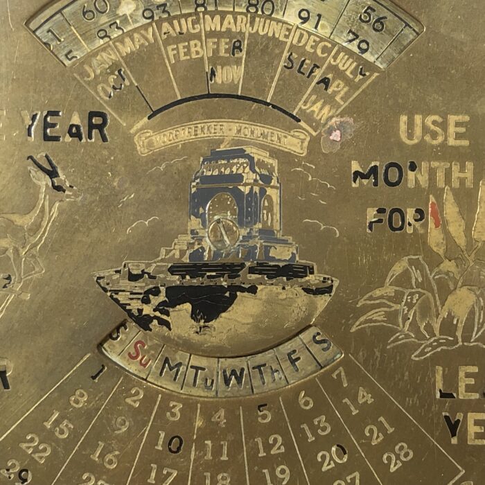 Vintage Brass Perpetual Calender (1947-1996) - Image 4