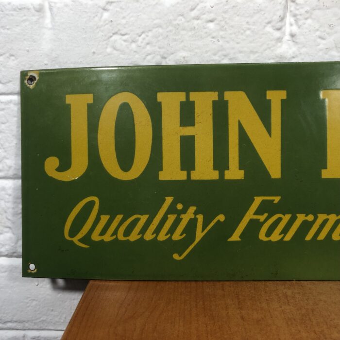 Vintage John Deere Enamel Sign - Image 2