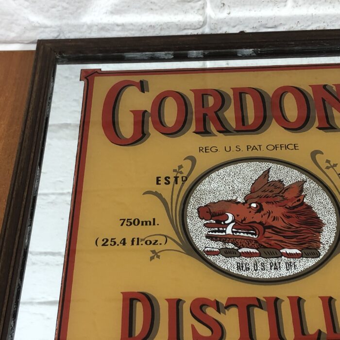 Vintage Gordon's Gin Pub Mirror - Image 2