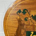 Vintage Wooden Hand Carved Roodepoort Coat of Arms Plaque - Image 3