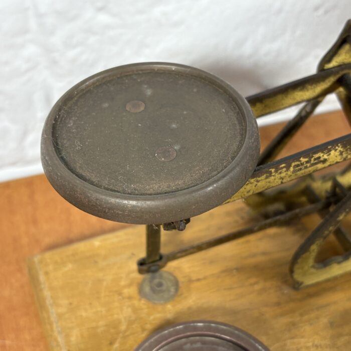 Vintage Brass Postal Scale with Weights - Image 2