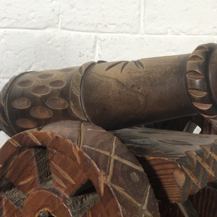 LARGE Handcrafted Wooden Cannon Model - Image 3