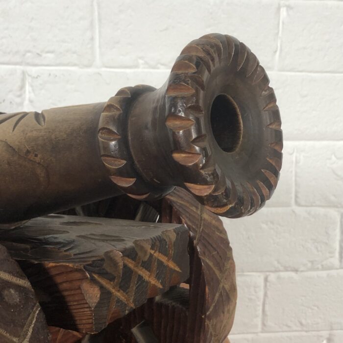 LARGE Handcrafted Wooden Cannon Model - Image 2