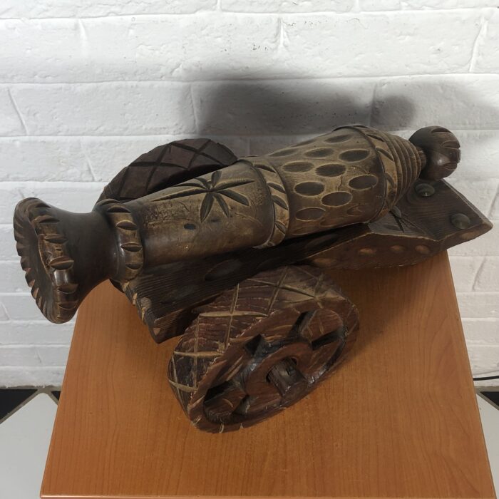 LARGE Handcrafted Wooden Cannon Model - Image 5