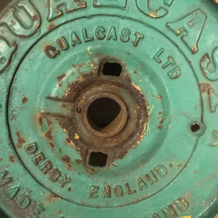 Vintage Qualcast Cast Iron Wheel (Made in England) - Image 5