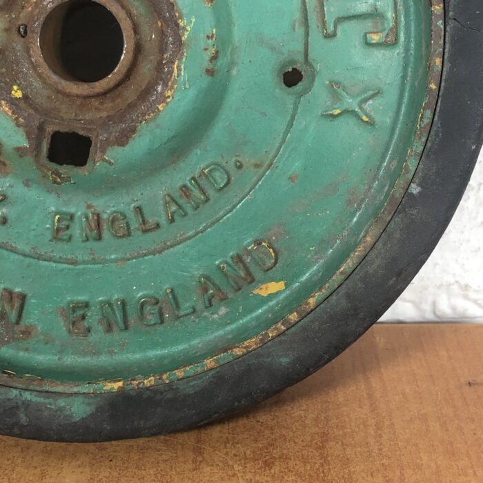 Vintage Qualcast Cast Iron Wheel (Made in England) - Image 6