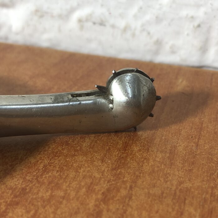 Vintage Nickel & Leather Spurs - Image 3
