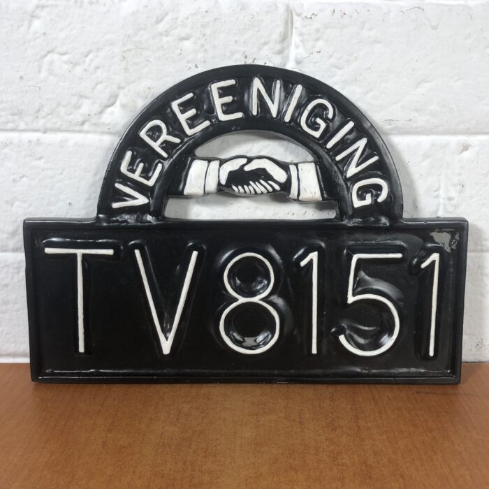 Modern 'Vereeniging' Number Plate Style Sign