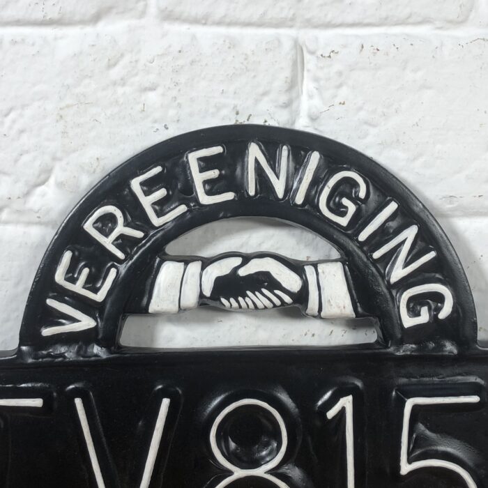 Modern 'Vereeniging' Number Plate Style Sign - Image 2