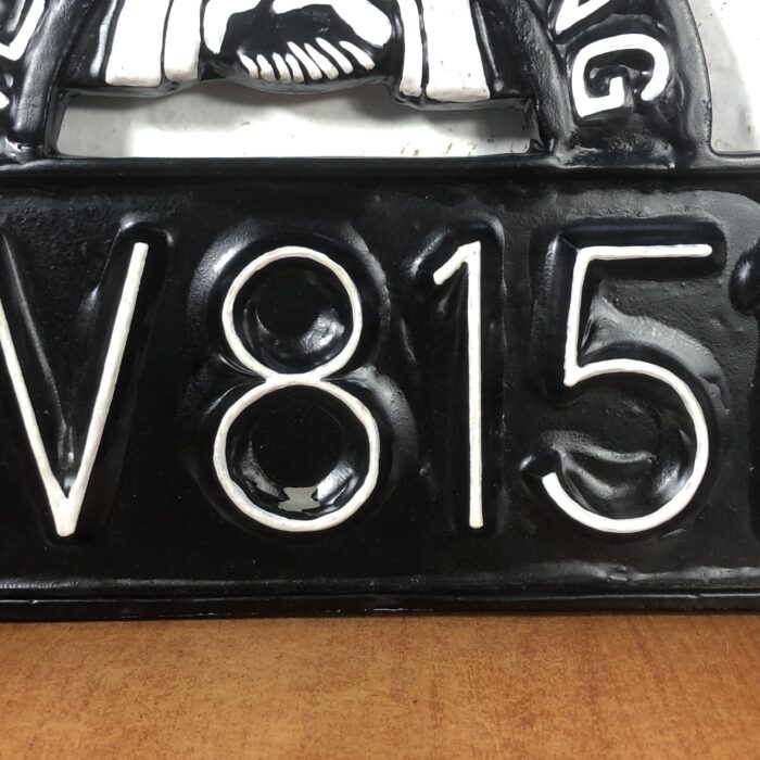 Modern 'Vereeniging' Number Plate Style Sign - Image 4