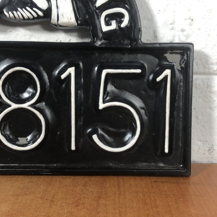 Modern 'Vereeniging' Number Plate Style Sign - Image 5