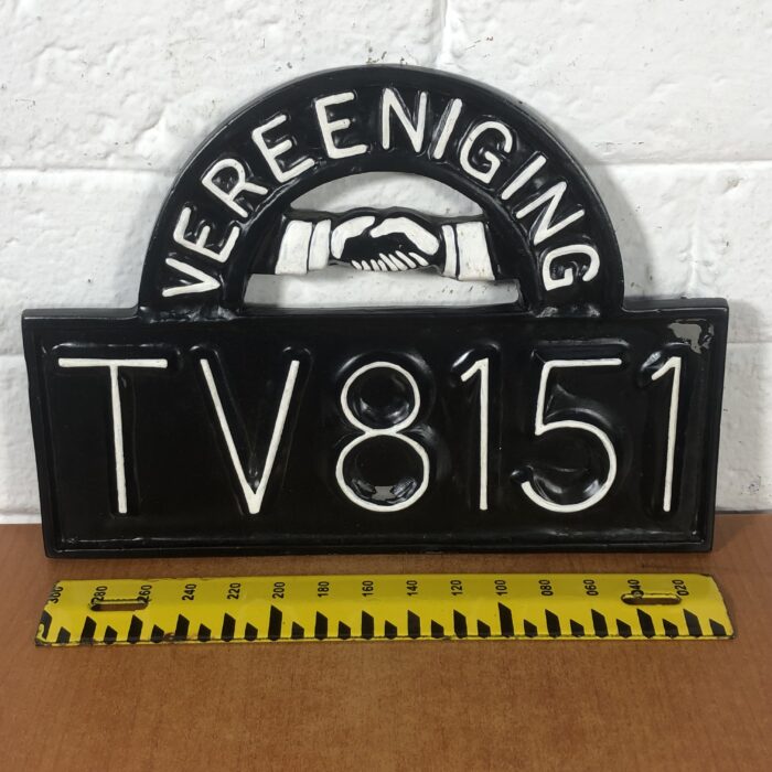 Modern 'Vereeniging' Number Plate Style Sign - Image 7