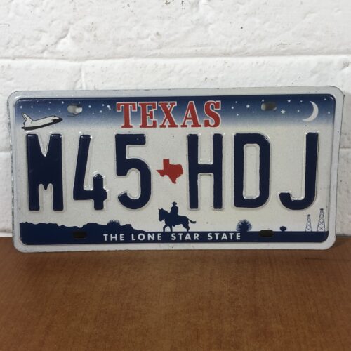 Vintage Texas USA Number Plate