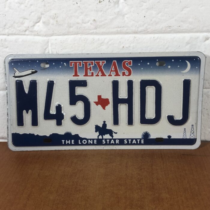 Vintage Texas USA Number Plate