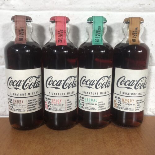 Set of Limited Edition Coca Cola Signature Mixers Bottles