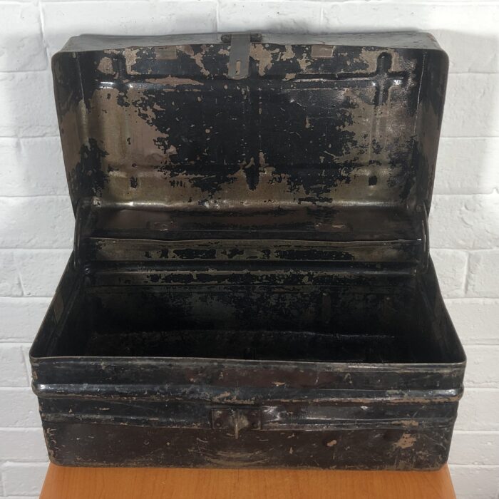 Vintage Metal Steamer Trunk - Image 4
