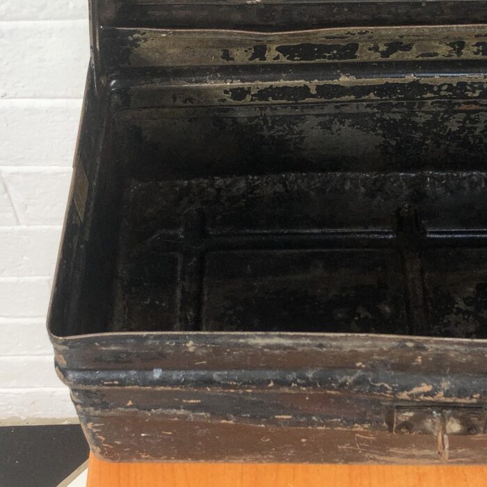 Vintage Metal Steamer Trunk - Image 6