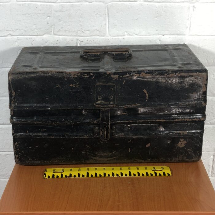 Vintage Metal Steamer Trunk - Image 8