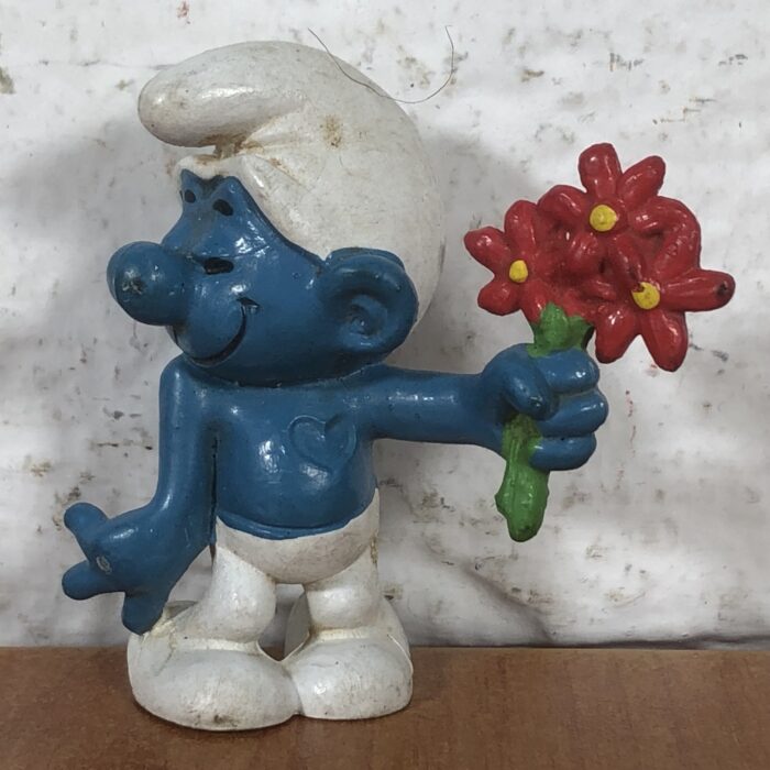 Vintage Shy Smurf & Lover Smurf Figurines (Made in West Germany) - Image 2