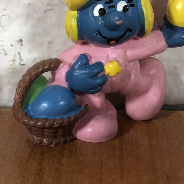 Vintage Easter Bunny Smurfette (Made in Portugal) - Image 3
