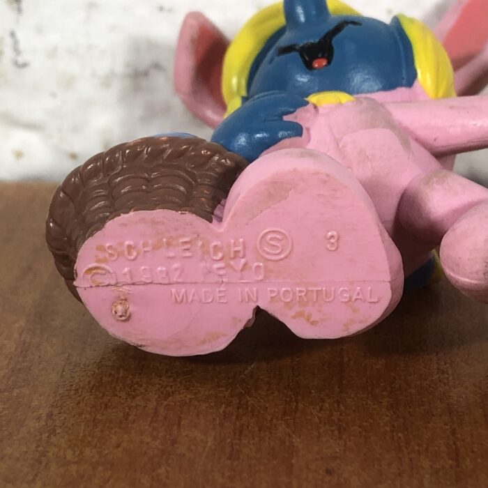 Vintage Easter Bunny Smurfette (Made in Portugal) - Image 4